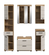 Badezimmer-Set >Scout< in Evoak Oak / Kaschmir - 164x191x34cm (BxHxT)