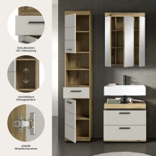 Badezimmer-Set >Scout< in Evoak Oak / Kaschmir - 112x191x34cm (BxHxT)