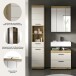 Badezimmer-Set >Scout< in Evoak Oak / Kaschmir - 112x191x34cm (BxHxT)