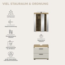 Badezimmer-Set >Scout< in Evoak Oak / Kaschmir - 60x191x34cm (BxHxT)