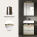 Badezimmer-Set >Scout< in Evoak Oak / Kaschmir - 60x191x34cm (BxHxT)