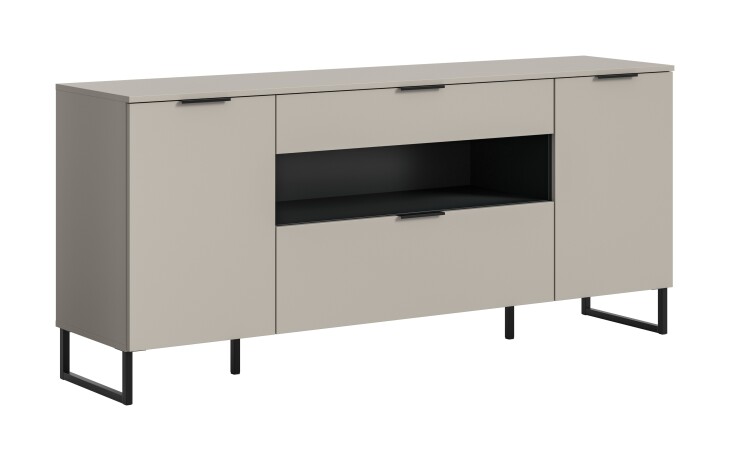 Sideboard >Noida< in kaschmir - 80x185x41cm (BxHxT)