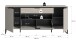Sideboard >Noida< in kaschmir - 80x185x41cm (BxHxT)