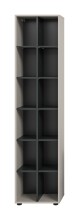 Stauraumvitrine >Noida< in kaschmir - 192x45x35cm...