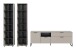 Wohnwand >Noida< in kaschmir - 305x192x41cm (BxHxT)