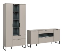 Wohnzimmer-Set >Noida< in kaschmir - 290x192x41cm...
