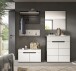 Garderoben-Set >Canu< in Basalt Grau / Weiß - 175x190x37cm (BxHxT)