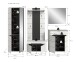 Garderoben-Set >Canu< in Basalt Grau / Weiß - 255x190x37cm (BxHxT)