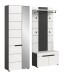 Garderoben-Set >Canu< in Basalt Grau / Weiß - 160x190x37cm (BxHxT)