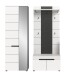 Garderoben-Set >Canu< in Basalt Grau / Weiß - 160x190x37cm (BxHxT)