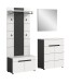 Garderoben-Set >Canu< in Basalt Grau / Weiß - 175x190x37cm (BxHxT)