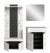 Garderoben-Set >Canu< in Basalt Grau / Weiß - 175x190x37cm (BxHxT)