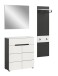 Garderoben-Set >Canu< in Basalt Grau / Weiß - 140x190x37cm (BxHxT)