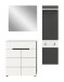 Garderoben-Set >Canu< in Basalt Grau / Weiß - 140x190x37cm (BxHxT)