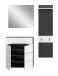Garderoben-Set >Canu< in Basalt Grau / Weiß - 140x190x37cm (BxHxT)