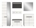 Garderoben-Set >Canu< in Basalt Grau / Weiß - 255x190x37cm (BxHxT)