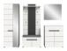 Garderoben-Set >Canu< in Basalt Grau / Weiß - 255x190x37cm (BxHxT)