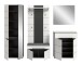 Garderoben-Set >Canu< in Basalt Grau / Weiß - 255x190x37cm (BxHxT)