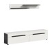Lowboard >Canu< in Basalt Grau / Weiß - 170x38x33cm (BxHxT)