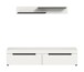 Lowboard >Canu< in Basalt Grau / Weiß - 170x38x33cm (BxHxT)