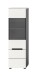 Vitrine >Canu< in Basalt Grau / Weiß - 36x125x33cm (BxHxT)