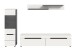 Wohnwand >Canu< in Basalt Grau / Weiß - 221x141x33cm (BxHxT)