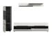 Wohnwand >Canu< in Basalt Grau / Weiß - 221x141x33cm (BxHxT)
