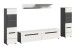 Wohnwand >Canu< in Basalt Grau / Weiß - 272x141x33cm (BxHxT)