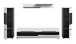 Wohnwand >Canu< in Basalt Grau / Weiß - 272x141x33cm (BxHxT)