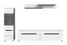 Wohnzimmer-Set >Canu< in Basalt Grau / Weiß - 221x141x33cm (BxHxT)