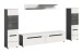 Wohnzimmer-Set >Canu< in Basalt Grau / Weiß - 272x141x33cm (BxHxT)