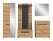Garderoben-Set >Canu< in Basalt Grau / Artisan - 255x190x37cm (BxHxT)