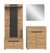 Garderoben-Set >Canu< in Basalt Grau / Artisan - 175x190x37cm (BxHxT)