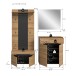 Garderoben-Set >Canu< in Basalt Grau / Artisan - 175x190x37cm (BxHxT)