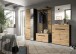 Garderoben-Set >Canu< in Basalt Grau / Artisan - 175x190x37cm (BxHxT)