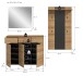 Garderoben-Set >Canu< in Basalt Grau / Artisan - 215x190x37cm (BxHxT)