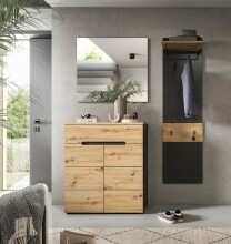 Garderoben-Set >Canu< in Basalt Grau / Artisan -...