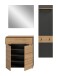 Garderoben-Set >Canu< in Basalt Grau / Artisan - 140x190x37cm (BxHxT)