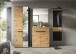 Garderoben-Set >Canu< in Basalt Grau / Artisan - 220x190x37cm (BxHxT)