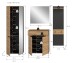 Garderoben-Set >Canu< in Basalt Grau / Artisan - 220x190x37cm (BxHxT)