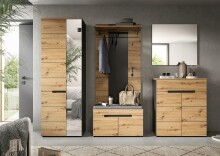 Garderoben-Set >Canu< in Basalt Grau / Artisan -...