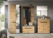 Garderoben-Set >Canu< in Basalt Grau / Artisan - 255x190x37cm (BxHxT)