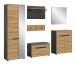 Garderoben-Set >Canu< in Basalt Grau / Artisan - 255x190x37cm (BxHxT)