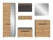 Garderoben-Set >Canu< in Basalt Grau / Artisan - 255x190x37cm (BxHxT)