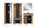 Garderoben-Set >Canu< in Basalt Grau / Artisan - 255x190x37cm (BxHxT)