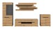 Wohnwand >Canu< in Basalt Grau / Artisan - 375x190x44cm (BxHxT)