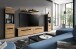 Wohnwand >Canu< in Basalt Grau / Artisan - 272x141x33cm (BxHxT)