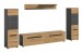 Wohnwand >Canu< in Basalt Grau / Artisan - 272x141x33cm (BxHxT)