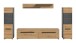 Wohnwand >Canu< in Basalt Grau / Artisan - 272x141x33cm (BxHxT)