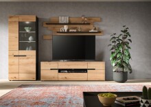 Wohnzimmer-Set >Canu< in Basalt Grau / Artisan -...